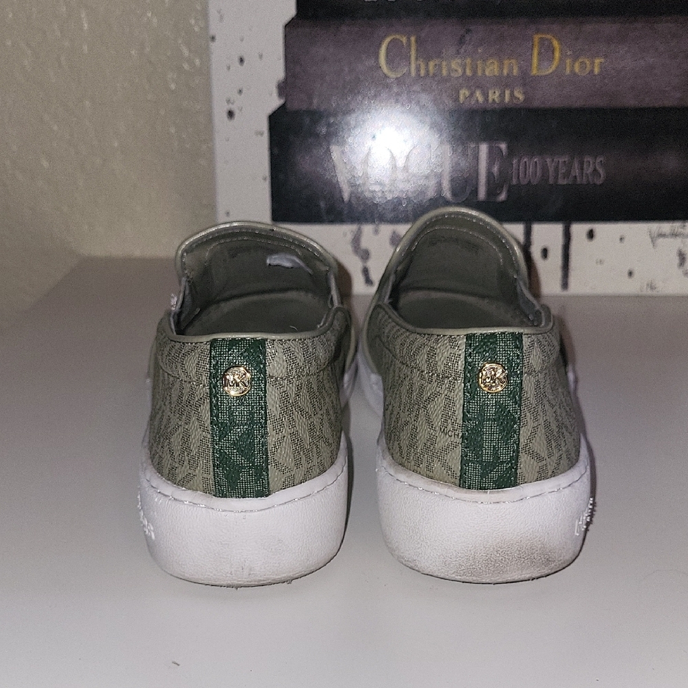 Michael Kors Keaton Sage Green Slip-On Sneakers - Picture 3 of 6
